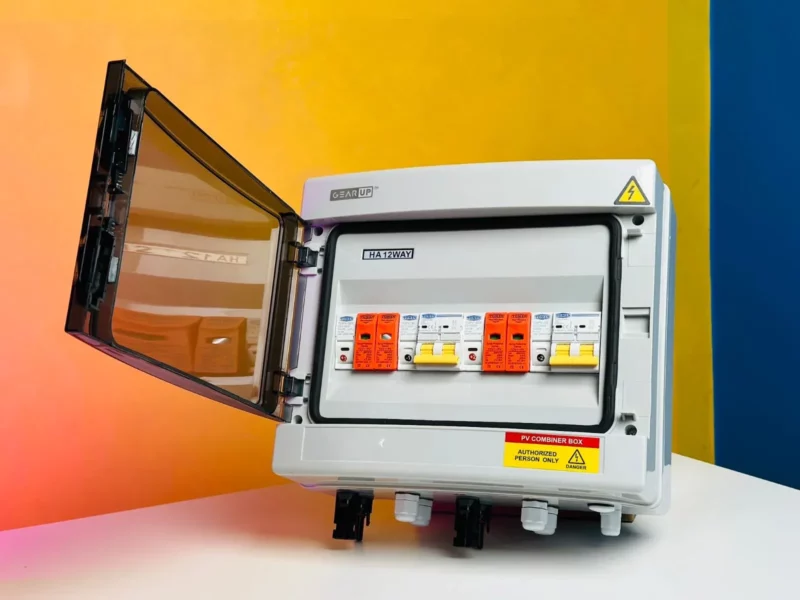 Gearup 12 Way Dc Pv Combiner Box With Mcb, Fuse &Amp; Spd (Ip65 Waterproof) D Gearup 12-Way Dc Pv Combiner Box With Mcb, Fuse &Amp; Spd (Ip65 Waterproof) D