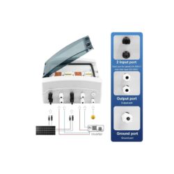 GearUP 8 Way DC PV Combiner Box with MCB, Fuse & SPD (IP65 Waterproof) a