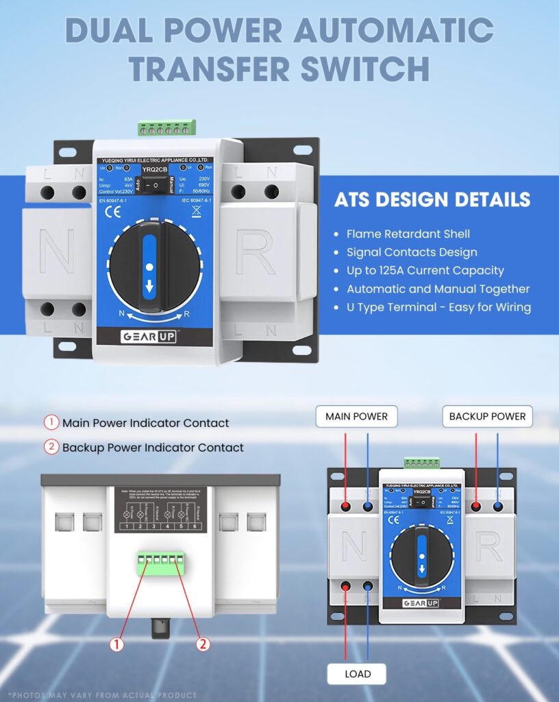 Gearup Ats 2Pro 63A Dual Power Automatic Transfer Switch B