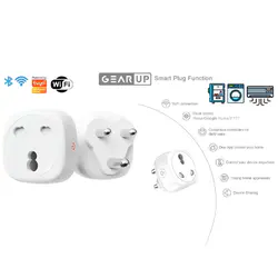 GearUP SP16 (With Energy Monitoring) Tuya Wifi Smart Plug 250V, 16A for Air Conditioner