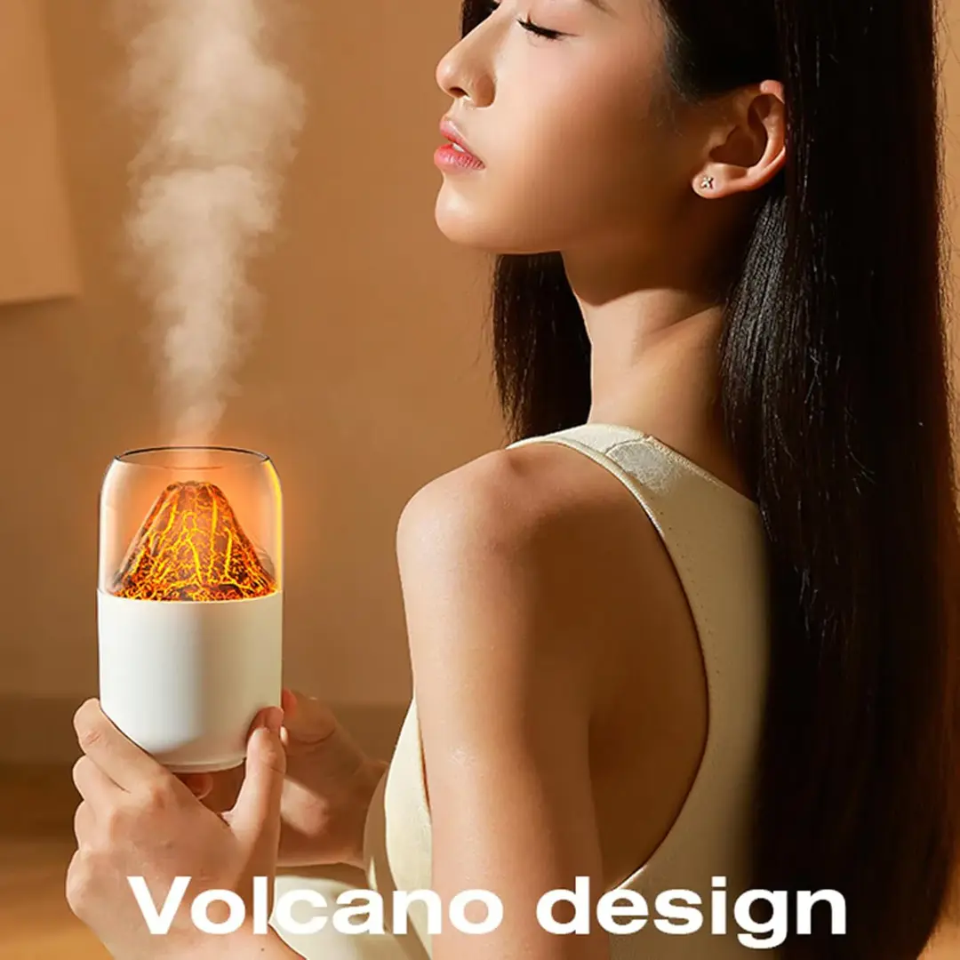 H05 Volcano Air Humidifier With Night Light – 180Ml B