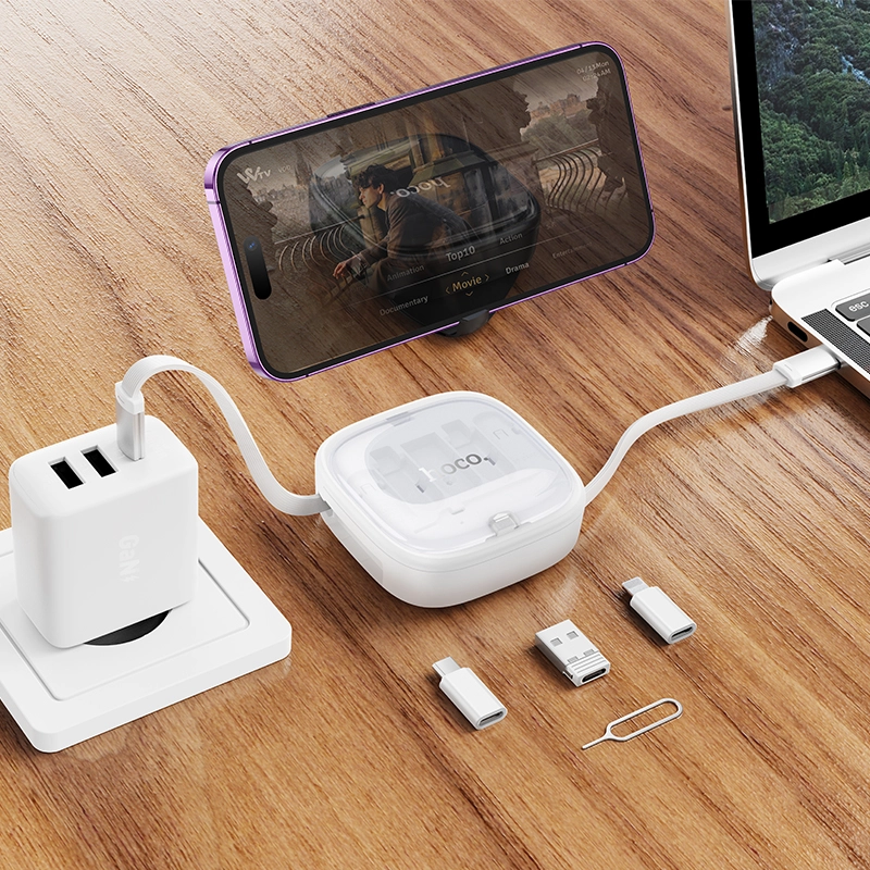 Hoco U140 Retractable Charging Data Cable Set B