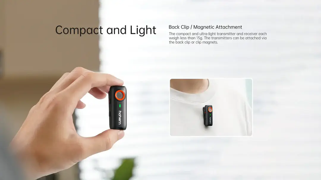 Hohem Mic 01 (1Tx + 1Rx) Wireless Microphone A