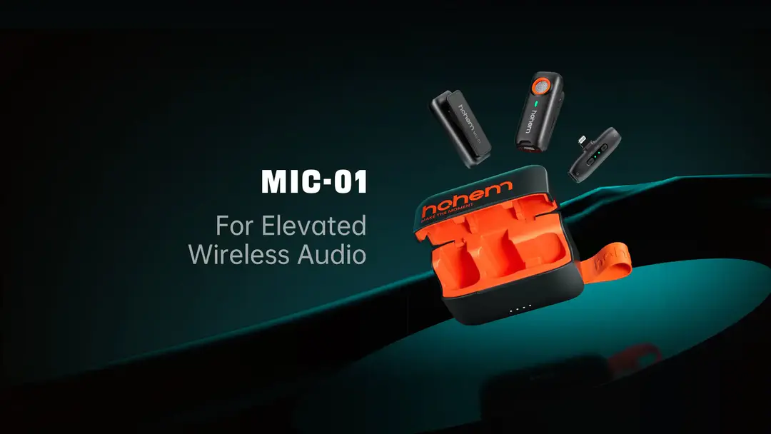 Hohem Mic 01 Wireless Microphone (2Tx+1Rx+Charging Case) For Android A