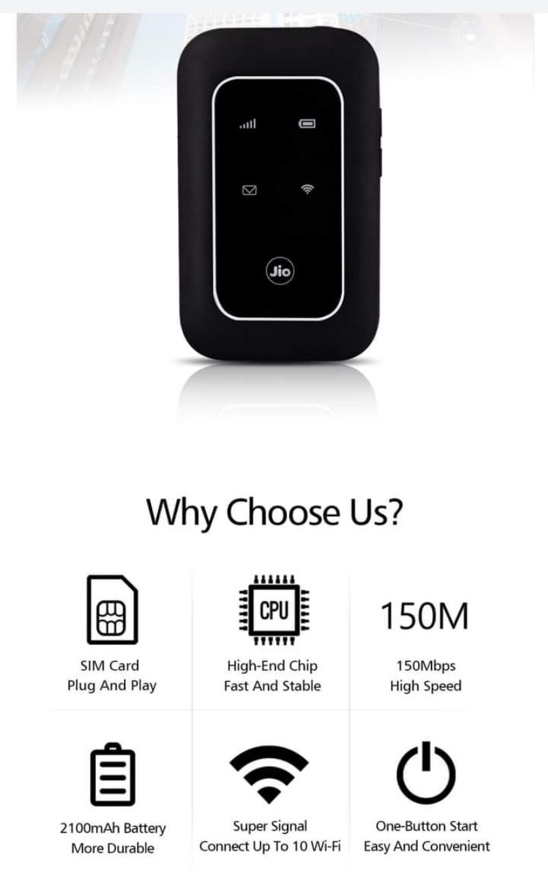 Jio Wd680+ Lte Advanced Mobile Wi Fi Hotspot Router B
