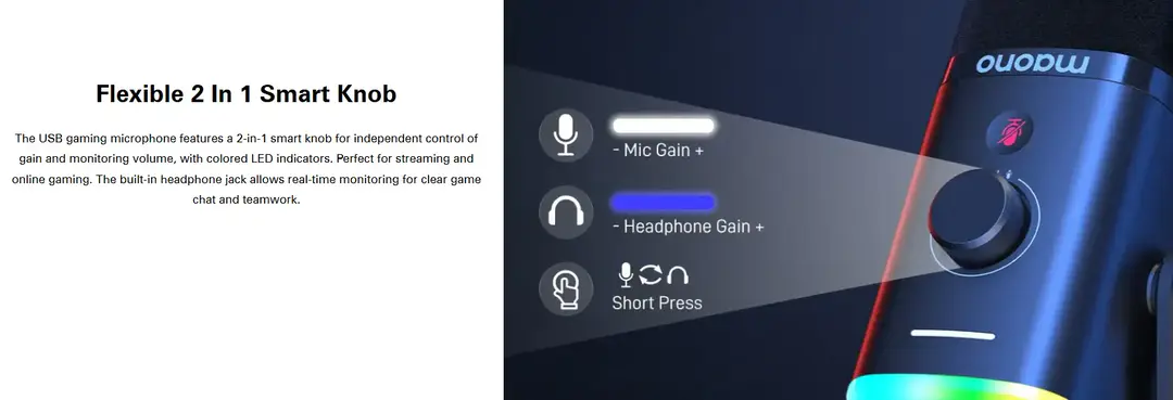 Maono Pd100X Rgb Usb Xlr Dynamic Microphone For Game Streamers C Maono Pd100X Rgb Usb Xlr Dynamic Microphone For Game Streamers C