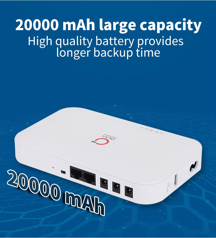 Olax Poe D8 Pro Smart Ups Dc 5V 9V 12V All In One 20000Mah 24W Portable Router Ups B