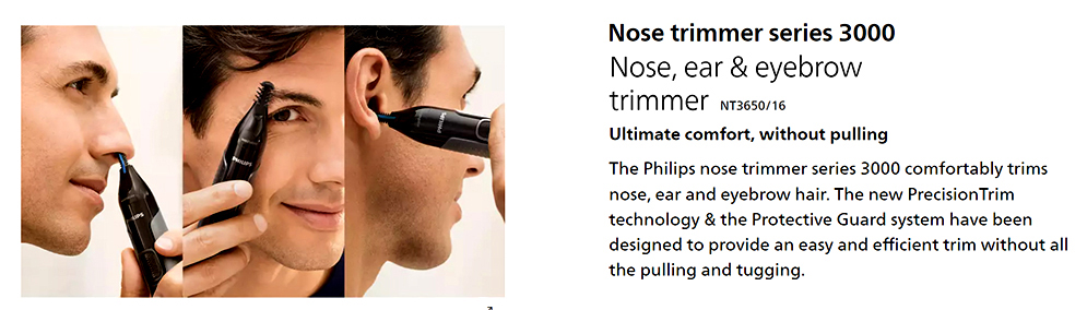 Philips Nt3650 – 16 Nose Ear &Amp; Eyebrow Trimmer A