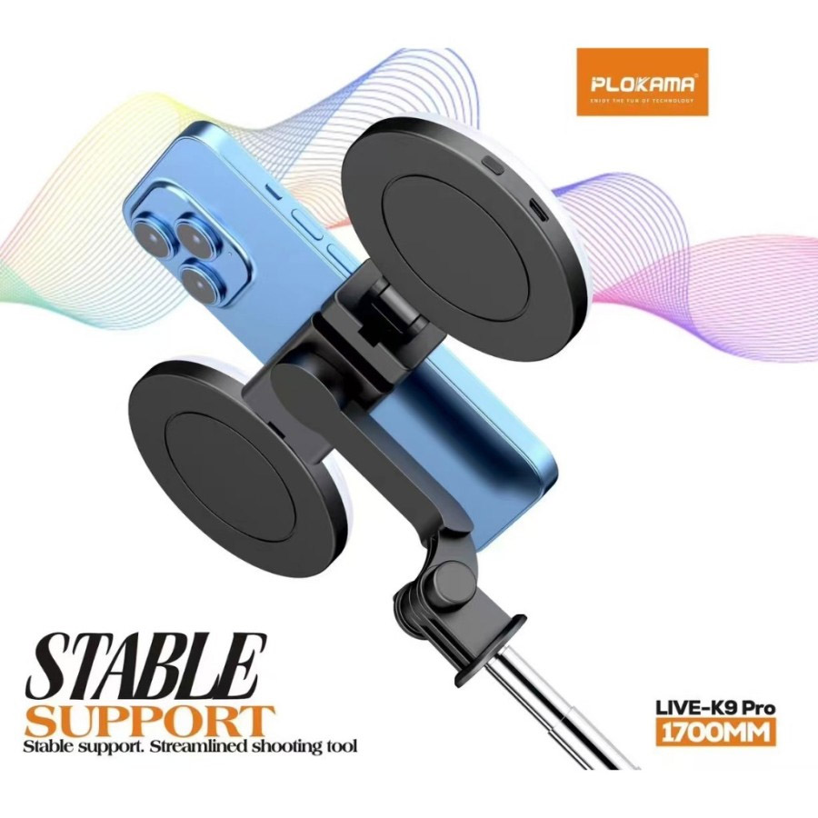Plokama K9 Pro Double Led Selfie Stick Tripod B