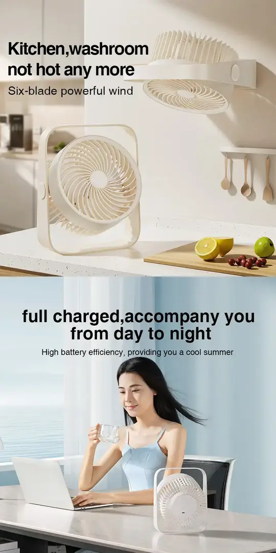 Rtako D06 Desktop Dual Layer Circulating Fan B