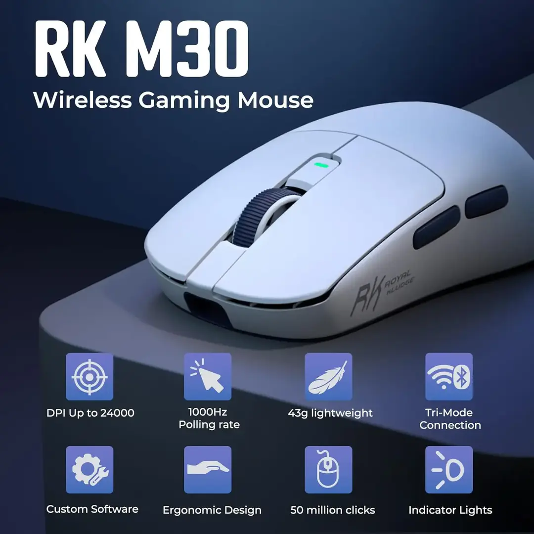 Royal Kludge M30 Tri Mode Wireless Gaming Mouse A Royal Kludge M30 Tri Mode Wireless Gaming Mouse A
