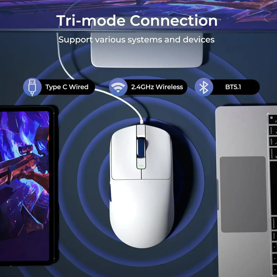 Royal Kludge M30 Tri Mode Wireless Gaming Mouse C Royal Kludge M30 Tri Mode Wireless Gaming Mouse C