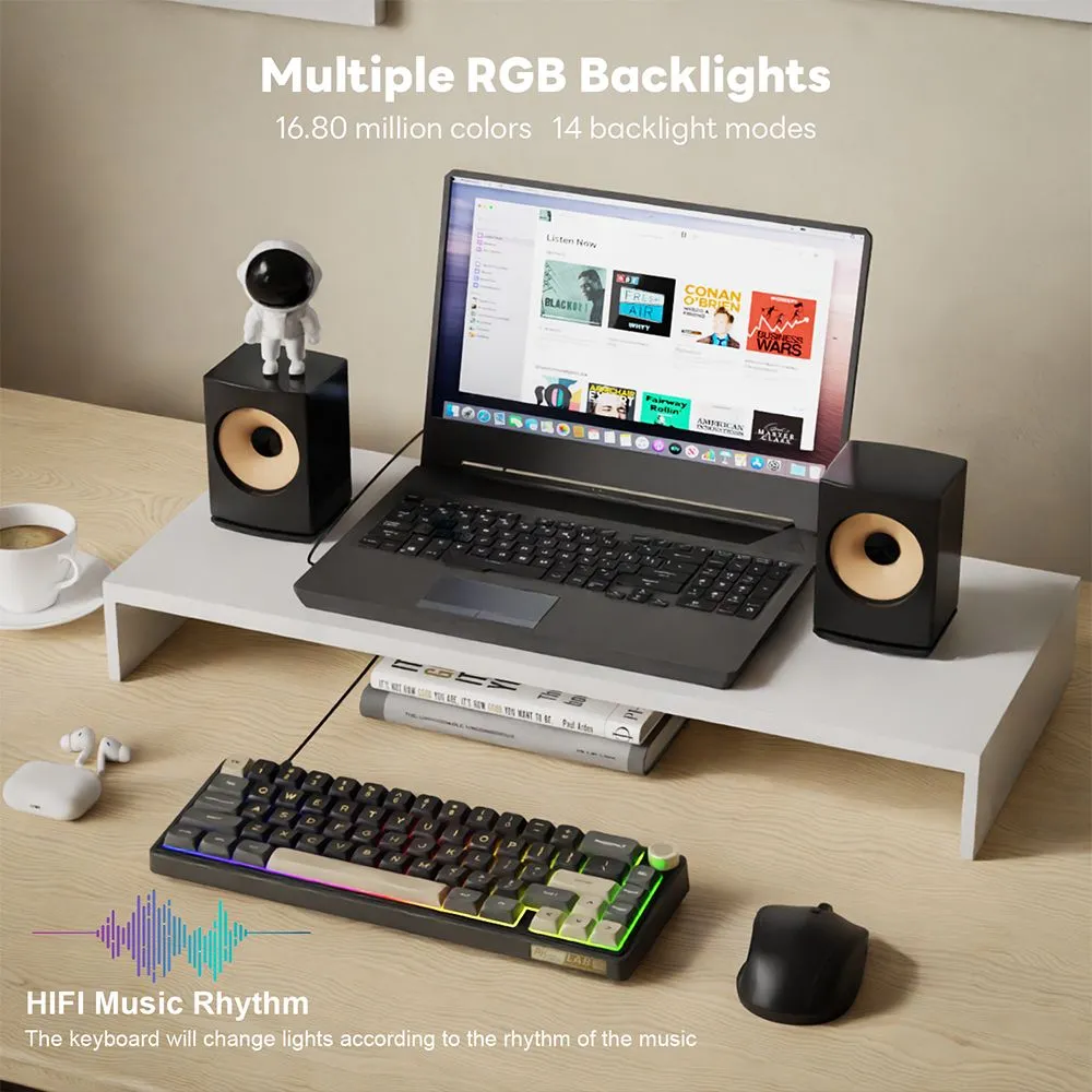 Royal Kludge Rk R65 Rgb Hotswappable Mechanical Keyboard A