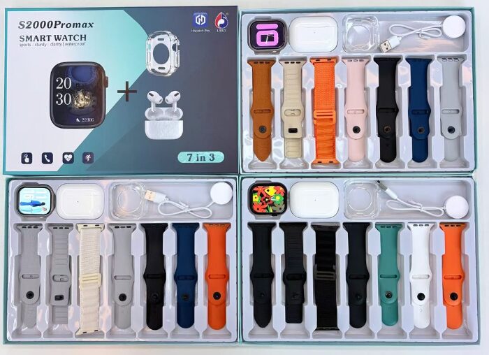 S2000 Pro Max Smart Watch – 7 In 3 Edition With Protection Case &Amp; Tws Earbuds C