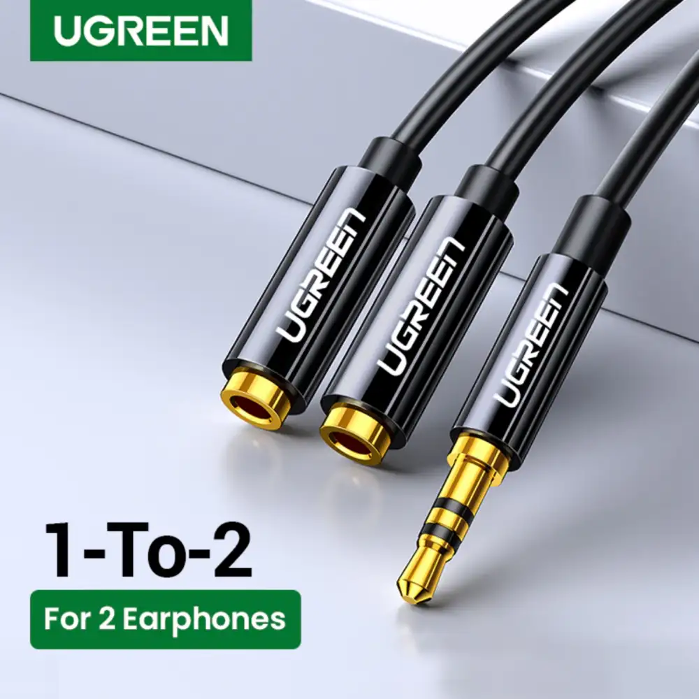Ugreen Av134 3 5Mm Male To 2 Female Audio Cable 20Cm A