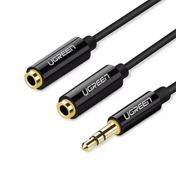 Ugreen Av134 3.5Mm Male To 2 Female Audio Cable 20Cm Ugreen Av134 3.5Mm Male To 2 Female Audio Cable 20Cm