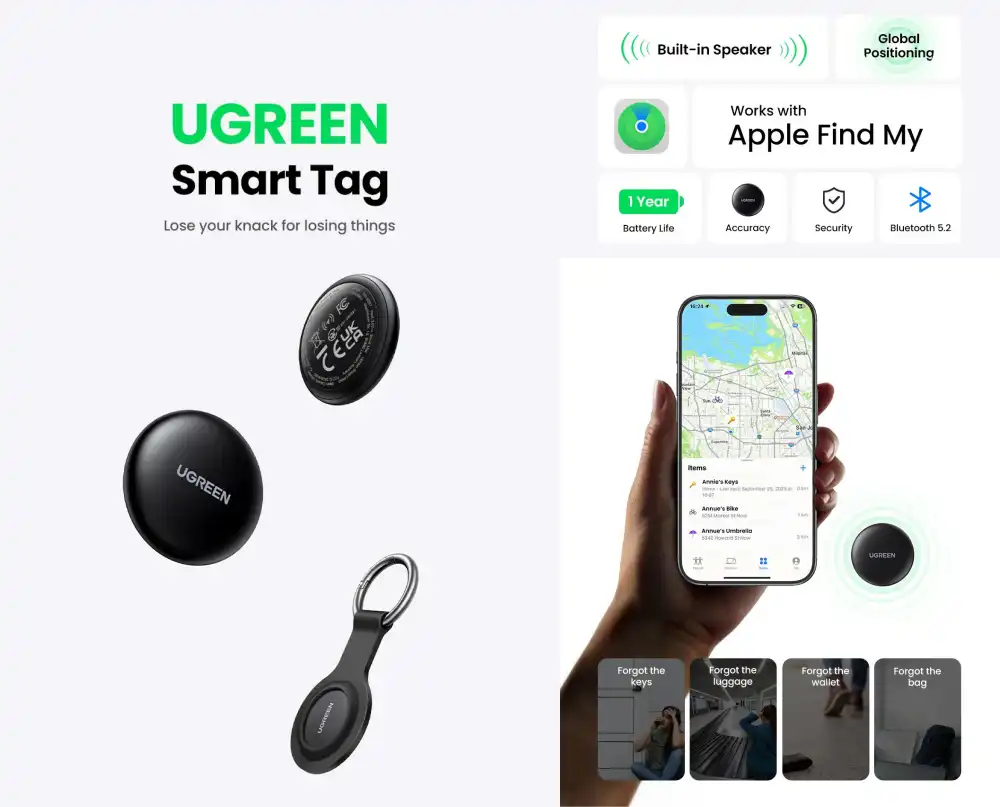 Ugreen Cm520 (60387) Smart Bluetooth Finder A