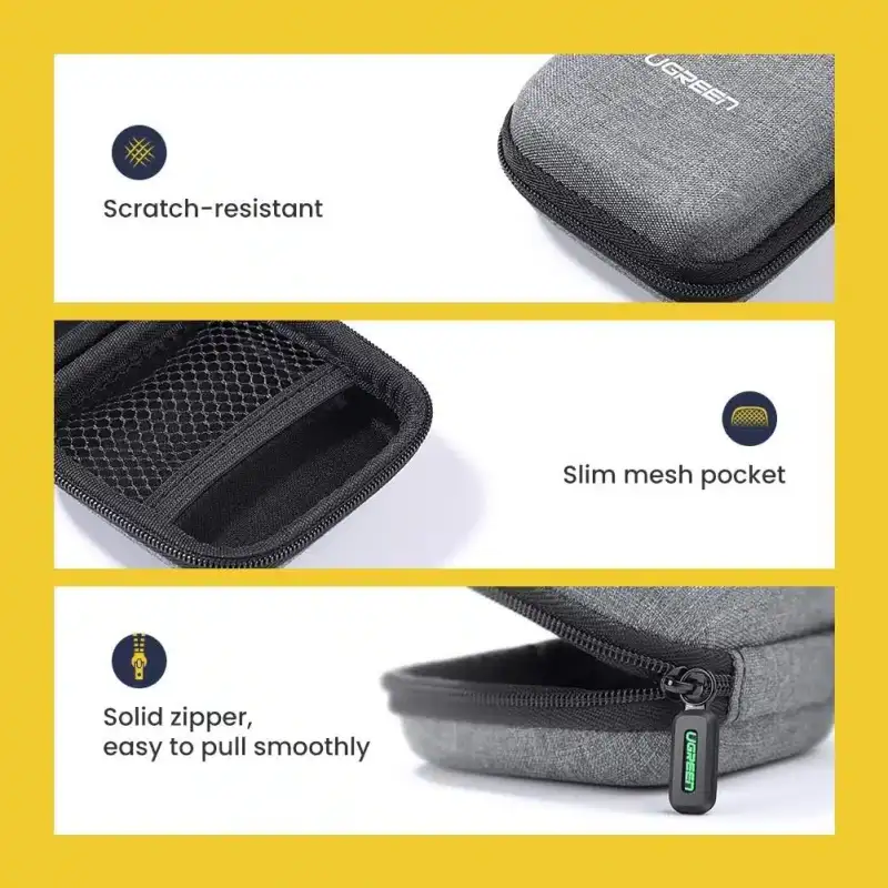 Ugreen Lp128 (70577) Fabric Earphone Carrying Case Bag B Ugreen Lp128 (70577) Fabric Earphone Carrying Case Bag B