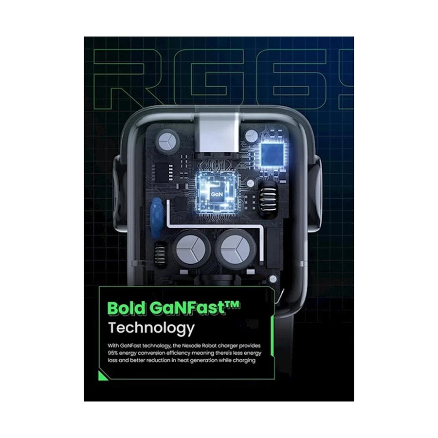 Ugreen Nexode Rg Cd361 (25685B) 3 Port 65W Gan Fast Charger – Eu C
