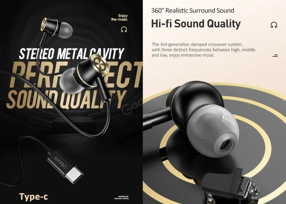 Usams Us Sj482 Ep 43 Type C In Ear Metal Earphone