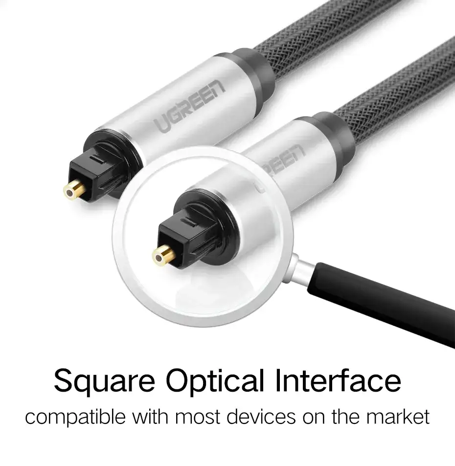 Ugreen Av108 (10541) Toslink Male To Male 3 Meter Optical Audio Cable C Ugreen Av108 (10541) Toslink Male To Male 3 Meter Optical Audio Cable C