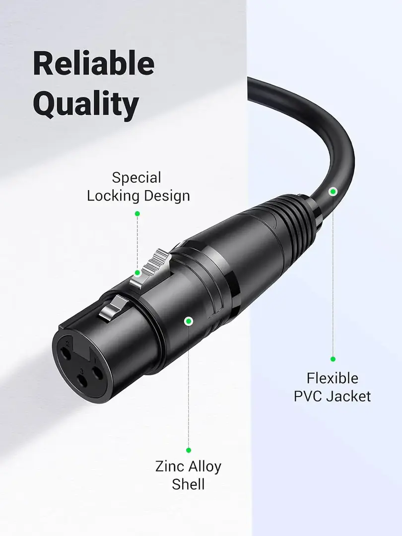 Ugreen Av130 (20712) Xlr Male To Xlr Female 5 Meter Microphone Extension Cable C