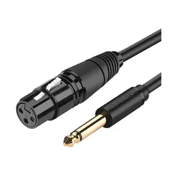 Ugreen AV131 (20720) 6.5mm Male to XLR Female 3 Meter Black Audio Cable