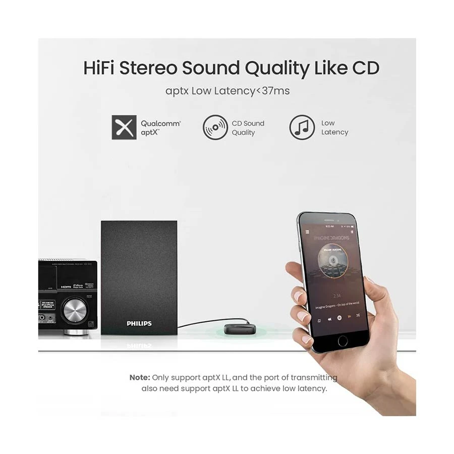 Ugreen Cm279 (70304) 3 5Mm Bluetooth 5 0 Car Audio Adapter With Mic B Ugreen Cm279 (70304) 3 5Mm Bluetooth 5 0 Car Audio Adapter With Mic B