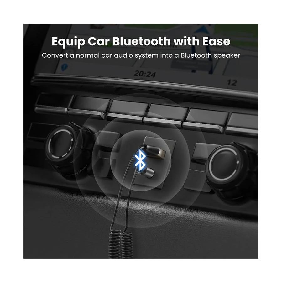 Ugreen Cm309 70601 Bluetooth Car Receiver Aux With Mic Space Audio Converter A Ugreen Cm309 70601 Bluetooth Car Receiver Aux With Mic Space Audio Converter A