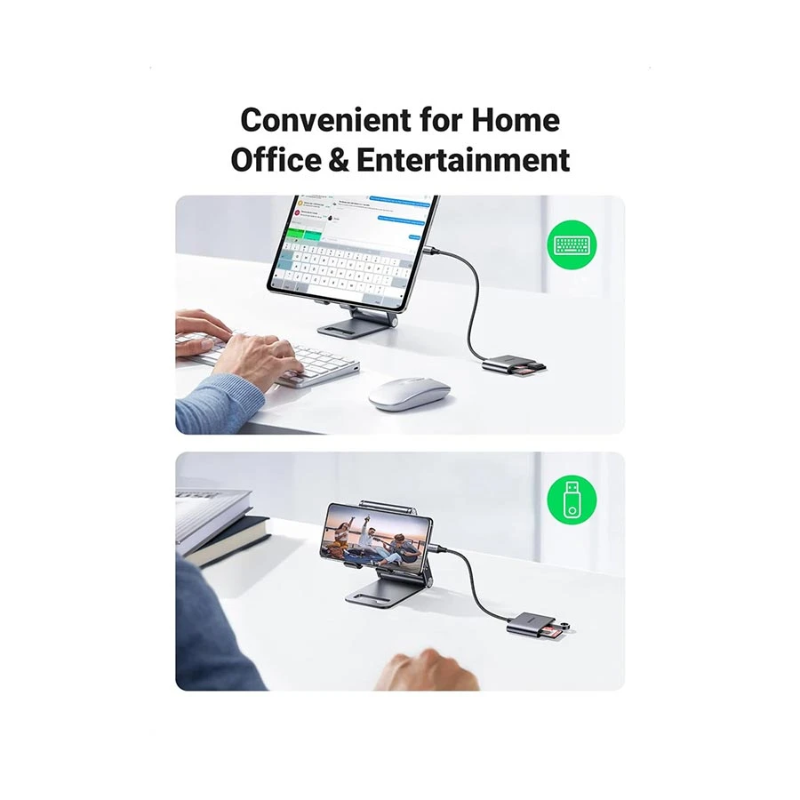 Ugreen Cm387 (80798) Type C Male To Usb, Sd &Amp; Tf Female Gray Converter C