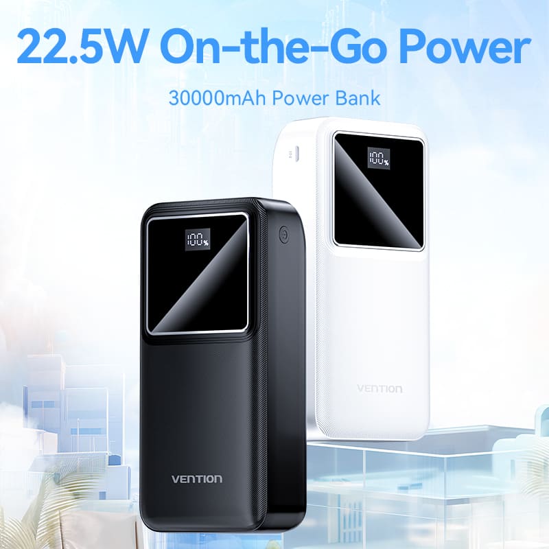 Vention Fhmb0 30000Mah 22 5W Portable Power Bank Led Display A