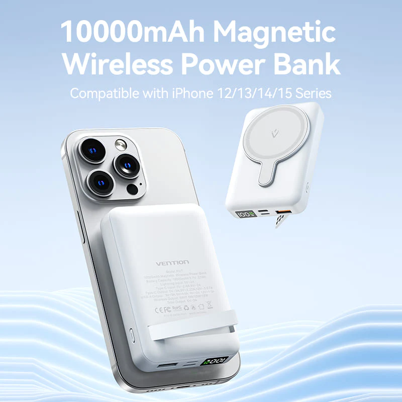 Vention Fhtb0 10000Mah 22 5W Magnetic Wireless Power Bank A Vention Fhtb0 10000Mah 22 5W Magnetic Wireless Power Bank A