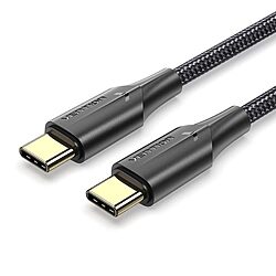 Vention Nylon Braided USB 2.0 C Male to C Male 3A Cable LED Type