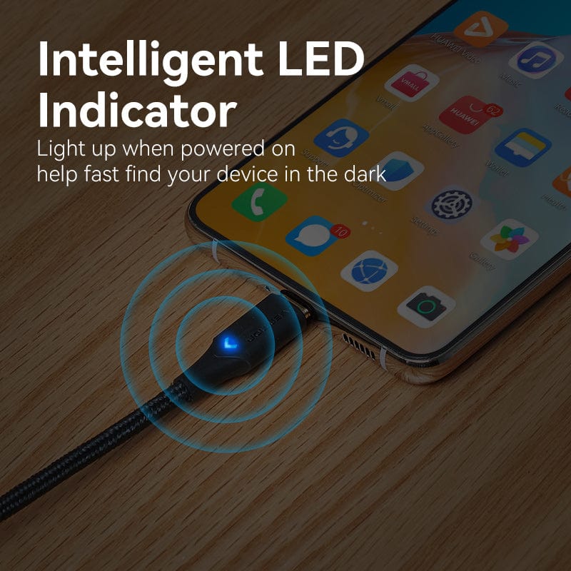 Vention Nylon Braided Usb 2 0 C Male To C Male 3A Cable Led Type B