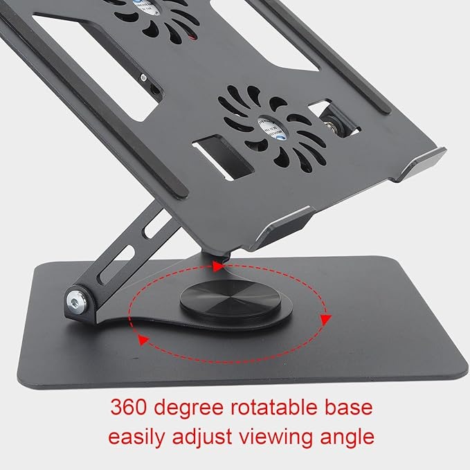 Yl 906 Adjustable Aluminum Laptop Stand With Dual Cooling Fans A Yl 906 Adjustable Aluminum Laptop Stand With Dual Cooling Fans A