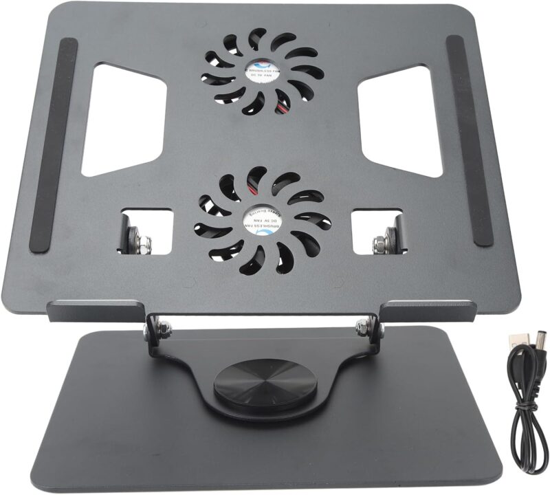 Yl 906 Adjustable Aluminum Laptop Stand With Dual Cooling Fans B Yl 906 Adjustable Aluminum Laptop Stand With Dual Cooling Fans B