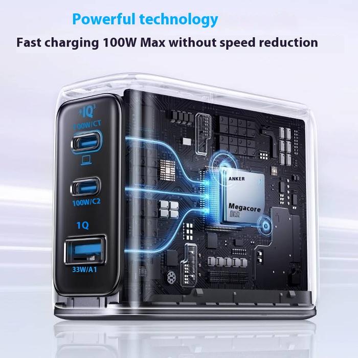 Anker B121B 100W Smart Display Fast Charger Lite B