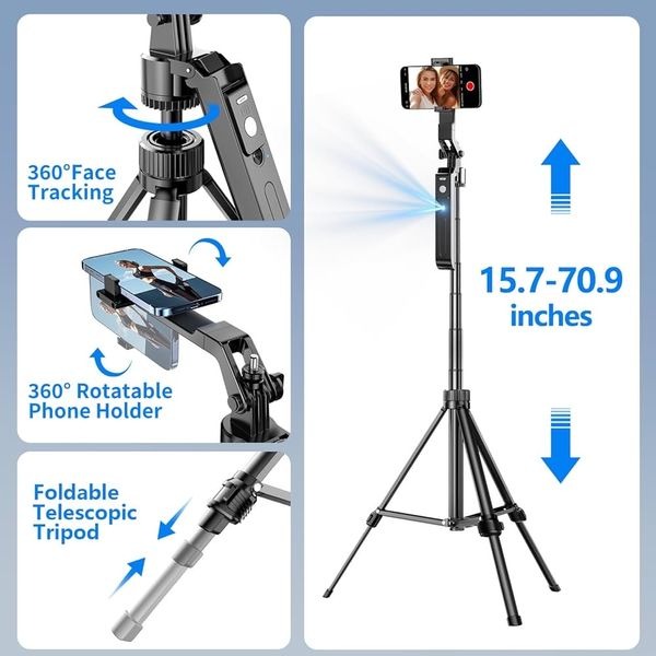 C19 Auto Face Tracking Tripod 360° Rotation With Stand C