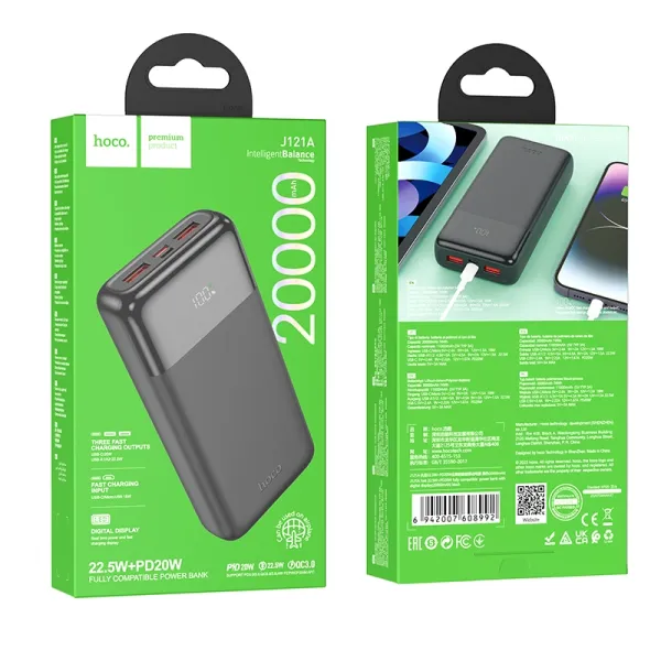 Hoco J121A Fast 22 5W+Pd20W Fully Compatible Power Bank C Hoco J121A Fast 22 5W+Pd20W Fully Compatible Power Bank C