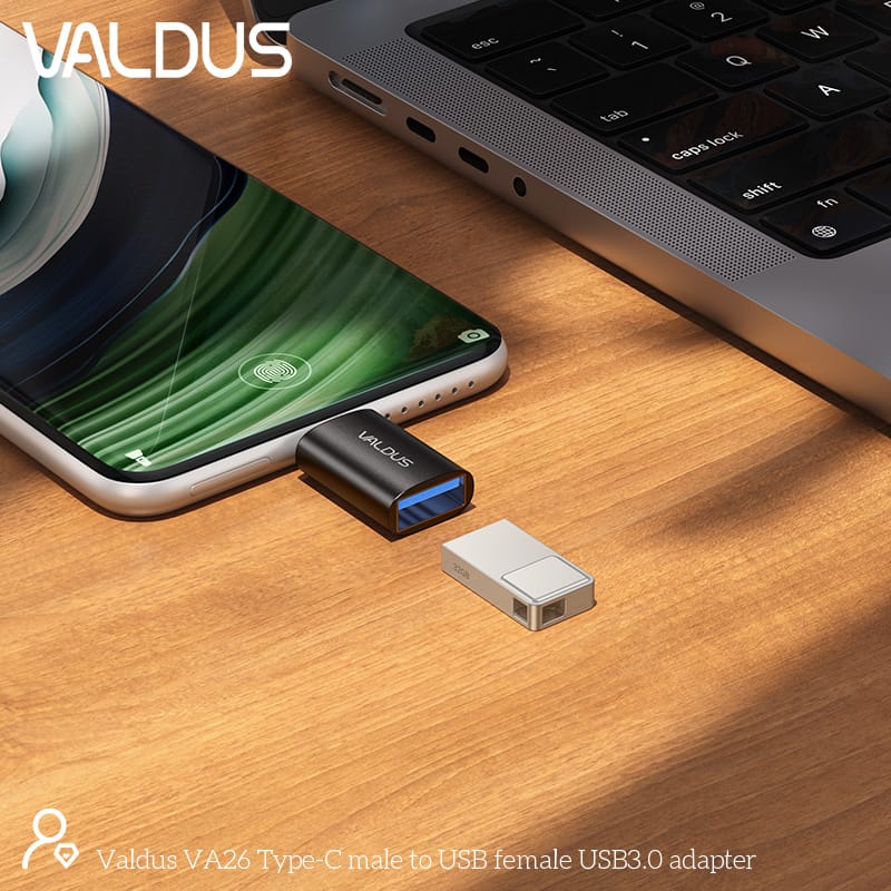 Valdus Va26 Usb C Male To Usb A Female Otg Adapter A