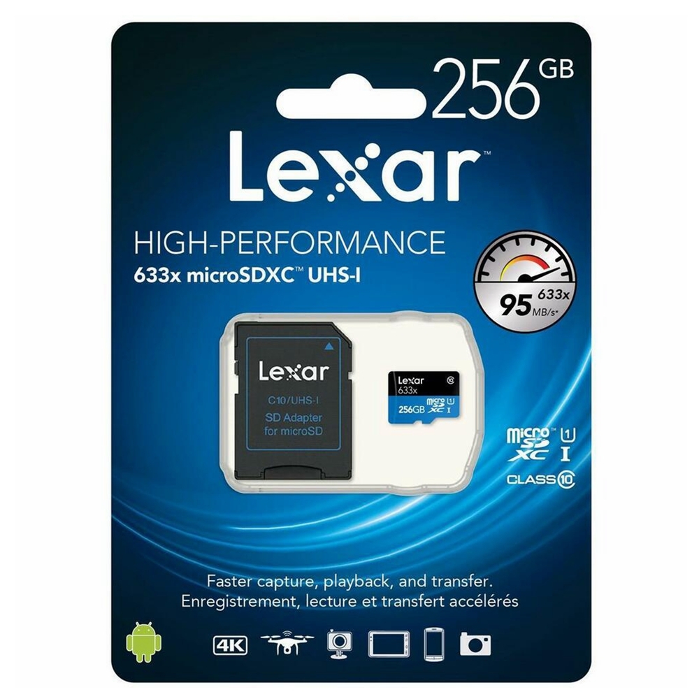 Lexar High Performance 633X Micro Sd Card – 256Gb A
