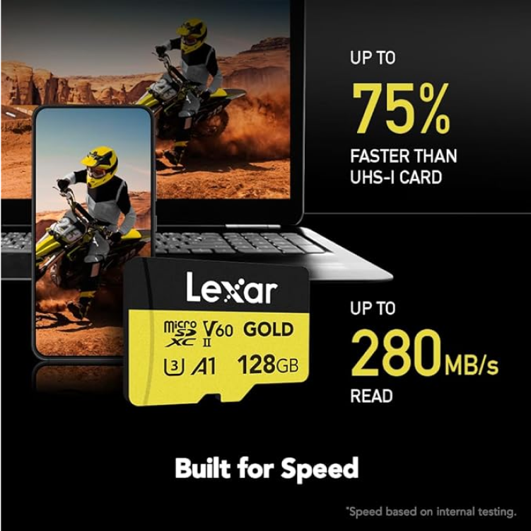 Lexar Professional Gold Microsdxc Uhs Ii Card – 128Gb A