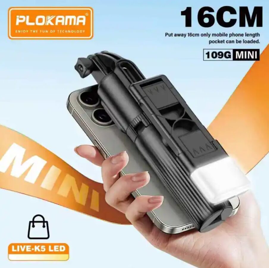 Plokama Live K5 3 In 1 Wireless Selfie Stick C