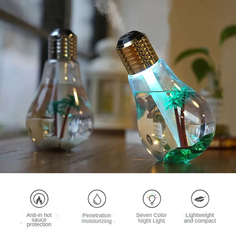 Creative Bulb Shaped Humidifier – 400Ml B