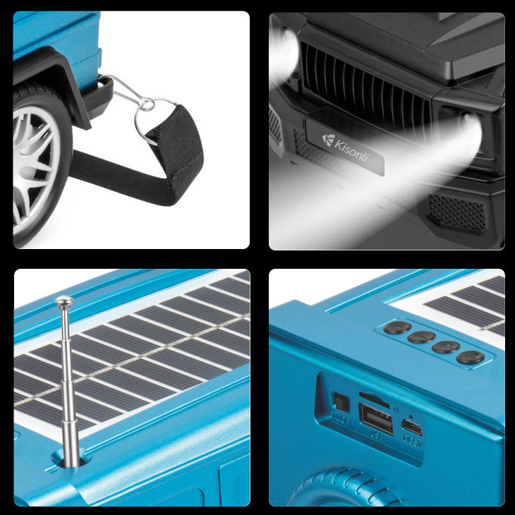 Kisonli B2 Bluetooth Speaker With Solar Charging B Kisonli B2 Bluetooth Speaker With Solar Charging B