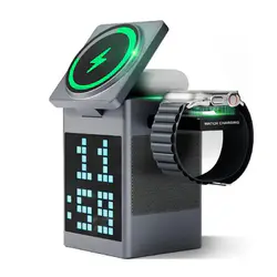 Valdus Pixel Dock 5 in 1 Wireless Charger with Speaker and Clock