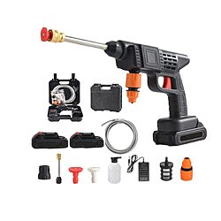 GearUP High Pressure Car Wash Spray Gun Machine with Rechargeable 2 Batteries