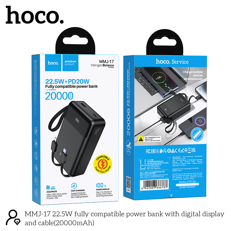 Hoco Mmj17 22 5W Fully Compatible 20000Mah Power Bank B