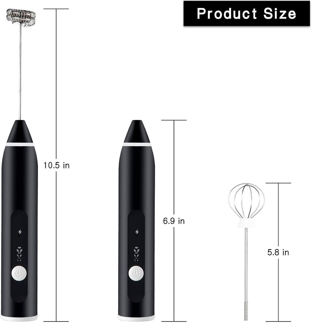 Rechargeable Handheld 3 Speed Adjustable Milk Frother A