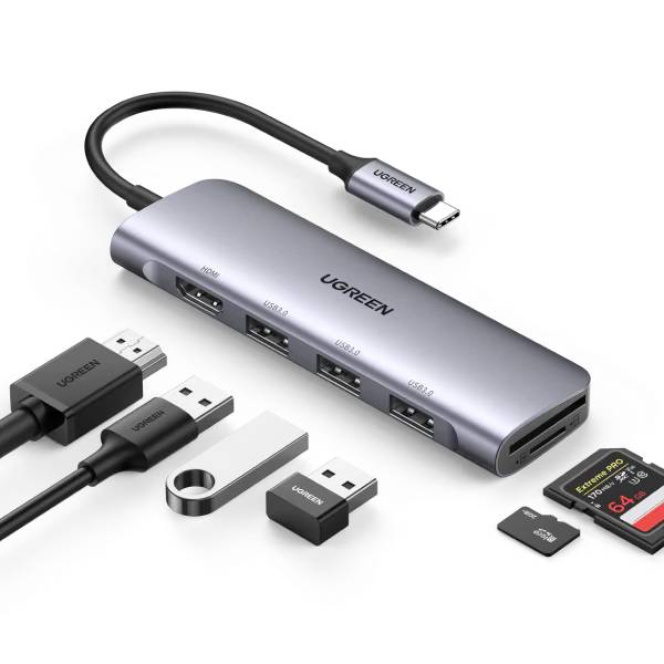 Ugreen Cm511 6 In1 Usb C Usb Multifunction Hub